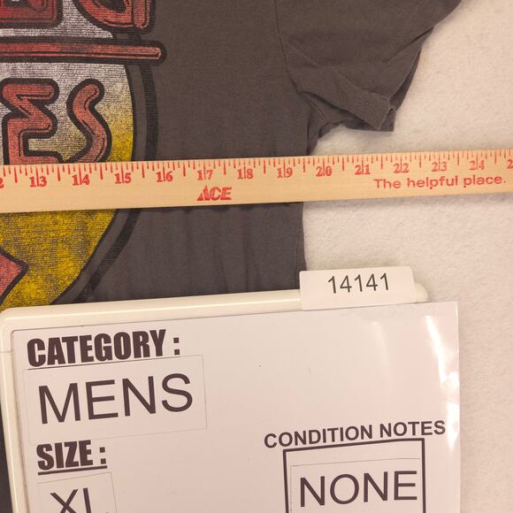 The Rolling Stones Band Crew Neck Short Sleeve T Shirt Mens Size XL Gray - Picture 7 of 9